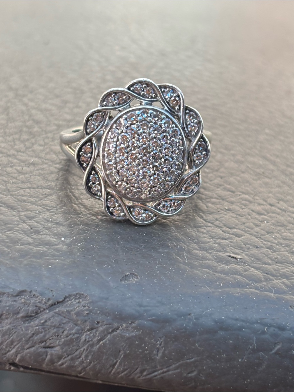1.00ctw Lab-Grown Diamond Rhodium Over Sterling Silver Ring